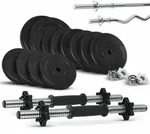 Artsport - 3in1 Hantelset Mit 2 Kurzhanteln, 1 Langhantel & 1 Sz Curlhantel &ndash; 12