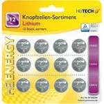 Heitech Lithium Knopfzellen-sortiment 12 Tlg.