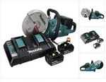 Makita Dce 090 Pt2x1 Akku Trennschleifer 36 V ( 2x 18 V ) 230 Mm Brushless + 2x Akku