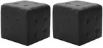 Pouf 2 Stk. Schwarz 30x30x30 Cm Kunstleder - Vidaxl
