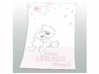 Herding Baby Best - Microfaser-Flauschdecke Lieblingsmensch, ca. 75x100 cm Farbe rosa