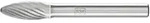Pferd Tools Hartmetall Fr&auml;sstift Flamme B &Oslash; 08x20mm Schaft-&oslash; 6 Mm Z3 Universal