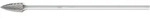 Hartmetall Fr&auml;sstift Spitzbogen Spg &Oslash; 06x13 Mm Schaft-&oslash; 3x75 Mm Z5 Universal Fein