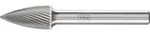Hartmetall Fr&auml;sstift Spitzbogen Spg &Oslash; 10x20mm Schaft-&oslash; 6 Mm Z5 Universal Fein -