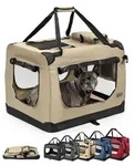 Lionto Hundetransportbox Faltbar, Stabile Stoffbox Mit Mesh-eins&auml;tzen, Ideal...