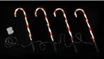 Led Zuckerstangen - 4er Set - Beleuchtete Weihnachts Dekoration Warm Weiss