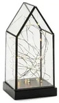 Konstsmide - 1817-870 Led Glaslaterne Mit Spitze Und Schwarzem Holzfundament