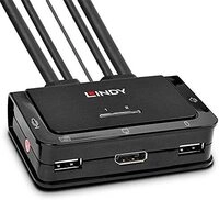 Lindy 42344 Tastatur/video/maus (kvm)-switch Rack-einbau Schwarz