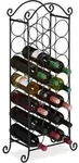Weinregal, 21 Flaschen, Dekoratives Flaschenregal F&uuml;r K&uuml;che, Keller, Bar, Metall,
