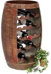 Dandibo - Weinregal Holz Stehend Weinfass 0370-r Fass 80 Cm Flaschenregal