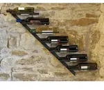 Weinregal Diagon Rechts 100 Cm Metall Flaschenhalter Flaschenst&auml;nder Wandregal