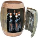 Dandibo - Weinregal Holz Weinfass Braun 44 Cm 91361 Bar Flaschenregal