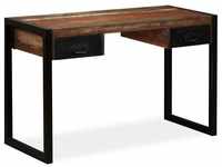Bonnevie - Computertisch,Schreibtisch mit 2 Schubladen Altholz Massiv 120x50x76...