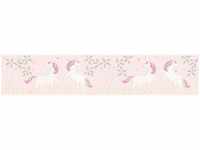Einhorn Bordüre für Mädchenzimmer Tapeten Bordüre in Rosa ideal für Babyzimmer