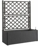 Rankgitter Xl In Anthrazit Mit Spalier Und Blumenkasten 90l - Mit Wasserstandsanzeige