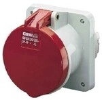 Gerade Einbausteckdose 63a 5p 6h 400v Ip44 Schraubklemmen Men1252a