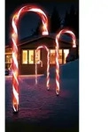 4er Set Led-gartenleuchts&auml;be "zuckerstangen"-mlk076w-linder