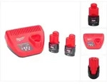 Milwaukee M12 Nrg-302 Akku Starter Set 2x 12 V 3,0 Ah / 3000 Mah Li-ion Akku (