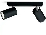 Philips Kosipo Aufbauspot Mit 2 Lichtpunkten (schwarz) - Gu10 Fassung