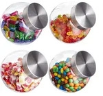 Bonbongl&auml;ser, 4er Set, 1,5 L, Vorratsgl&auml;ser F&uuml;r S&uuml;&szlig;igkeiten, Lebensmittel, Candy