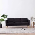 Vidaxl 3-sitzer-sofa Stoff Schwarz