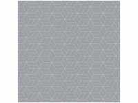Bricoflor - Vlies Geometrische Tapete Grau - Grey, Silver