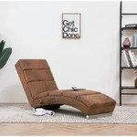Massage Chaiselongue Braun Wildleder-optik Vidaxl