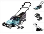 Dlm 432 F2 Akku Rasenm&auml;her 36 V ( 2x 18 V ) 43 Cm Brushless + 2x Akku 3,0 Ah -...