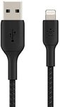 Belkin Lightning Lade/sync Kabel 2m, Ummantelt, Mfi Zert, Schwarz