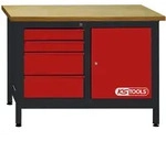 Werkbank Mit 4 Schubladen Und 1 T&uuml;r, H840xb1200xt600mm