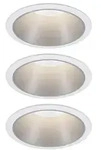 Paulmann 93410 Cole Coin Einbauleuchte 3er Set Led 6 W Wei&szlig;, Silber