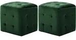 Pouf 2 Stk. Gr&uuml;n 30x30x30 Cm Samtstoff Vidaxl