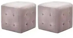 Pouf 2 Stk. Rosa 30x30x30 Cm Samtstoff - Vidaxl