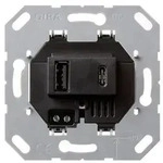 Gira Usb-spannungsvers. 2f Typ A/c Einsatz Schwarz 236900