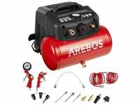 Arebos - 6L Druckluftkompressor Kompressor 1200W inkl. 13-tlg....