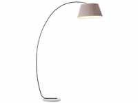 Lampe Brok Bogenstandleuchte 2,0m braun/grau 1x A60, E27, 60W, geeignet für