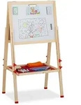 Relaxdays - Standtafel Kinder, Whiteboard Und Kreidetafel, H&ouml;henverstellbar,