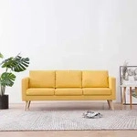 Vidaxl - 3-sitzer-sofa Stoff Gelb