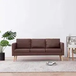3-sitzer-sofa Stoff Braun Vidaxl