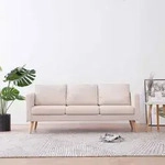 3-sitzer-sofa Stoff Cremewei&szlig; - Vidaxl