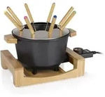 Princess - Elektro Fondue Bambusgeh&auml;use 1,5liter Mit 8 Gabeln Abnehmbarer Thermostat