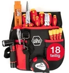 Wiha - Werkzeug Set Grundausstattung Elektriker 18 Teilig I G&uuml;rteltasche I F&uuml;r