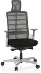 B&uuml;rostuhl / Drehstuhl Skarif Netz / Stoff - Weiss/grau/schwarz Hjh Office