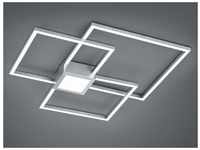 Große LED Deckenleuchte HYDRA dimmbar & extra flach, Silber 65 x 65cm