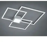 Gro&szlig;e Led Deckenleuchte Hydra Dimmbar & Extra Flach, Silber, Breite 65cm