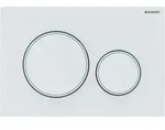 Geberit Sigma20 Doppelsp&uuml;lplatte: Mattwei&szlig; Lackiert, Easy-clean-beschichtung,...