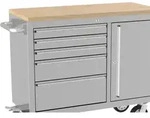 G&uuml;de Edelstahl Werkbank 107,3x49,3x90,5 Cm Gw5/1 Inox Werktisch Werkzeugwagen