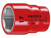 Knipex - Steckschlüsseleinsatz für Sechskantschrauben mit Innenvierkant 3/8...