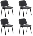 Besucherstuhl / Konferenzstuhl / Stuhl Xt 600 4er Pack Schwarz / Anthrazit Hjh Office