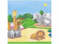Kinderzimmer Tapetenbordüre mit Zoo Tier Tapeten Bordüre mit Bären und Elefanten